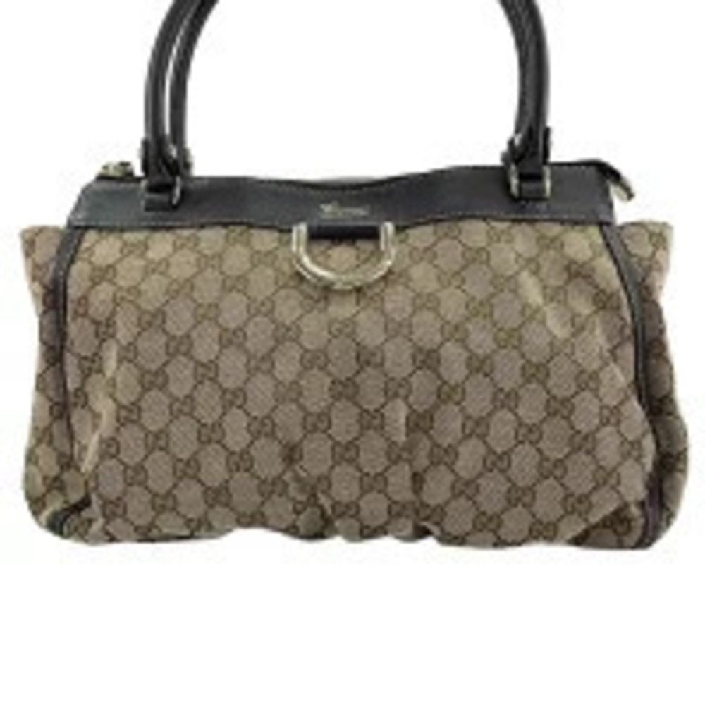 Gucci GG Canvas Horsebit Tote Bag Beige Cream